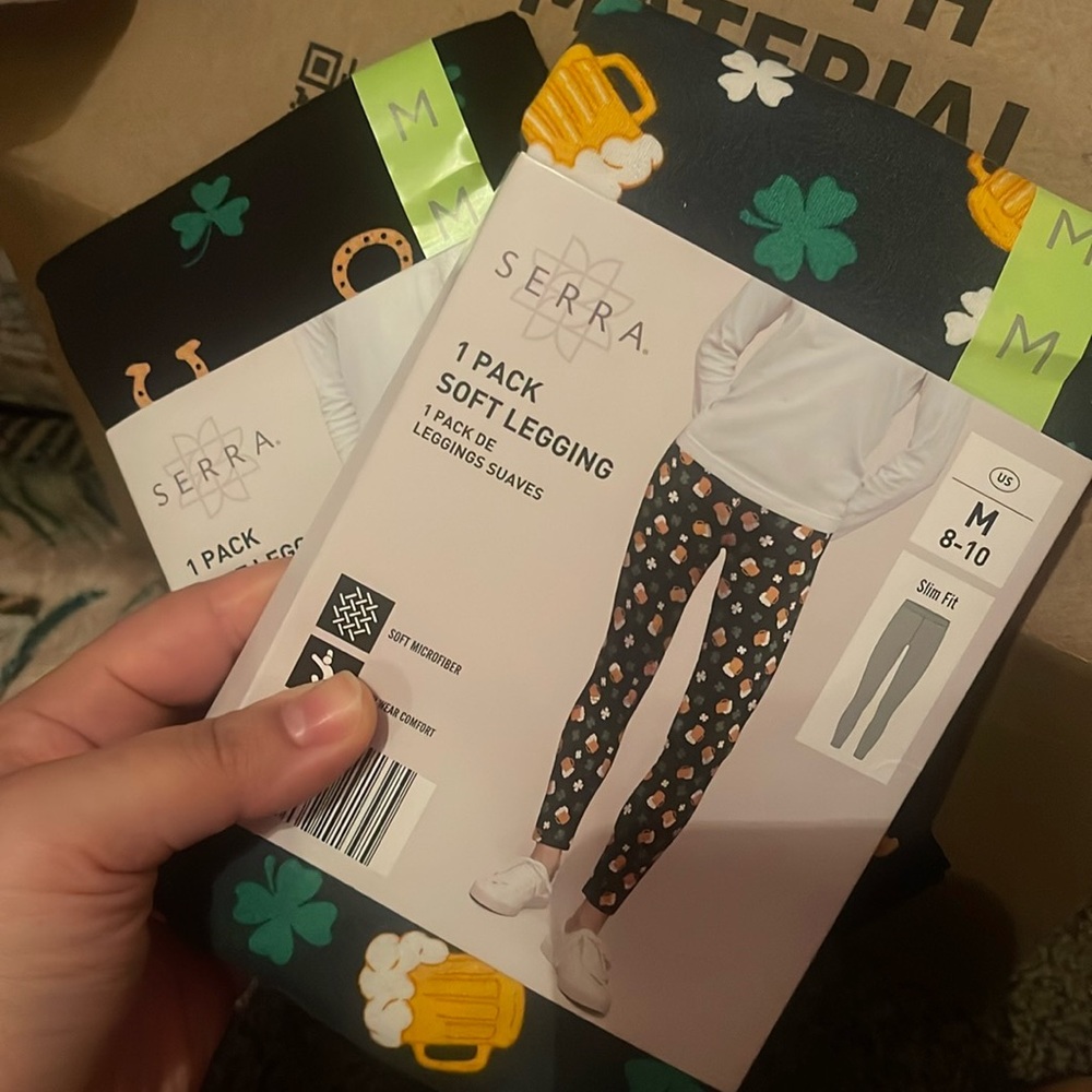 Serra Black Leggings St.Patrick’s Day